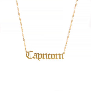 Capricorn Zodiac Necklace