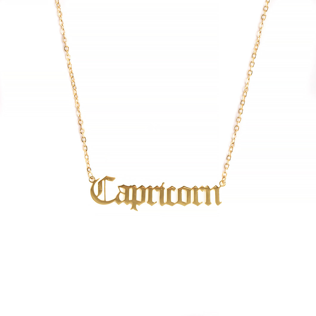 Capricorn Zodiac Necklace