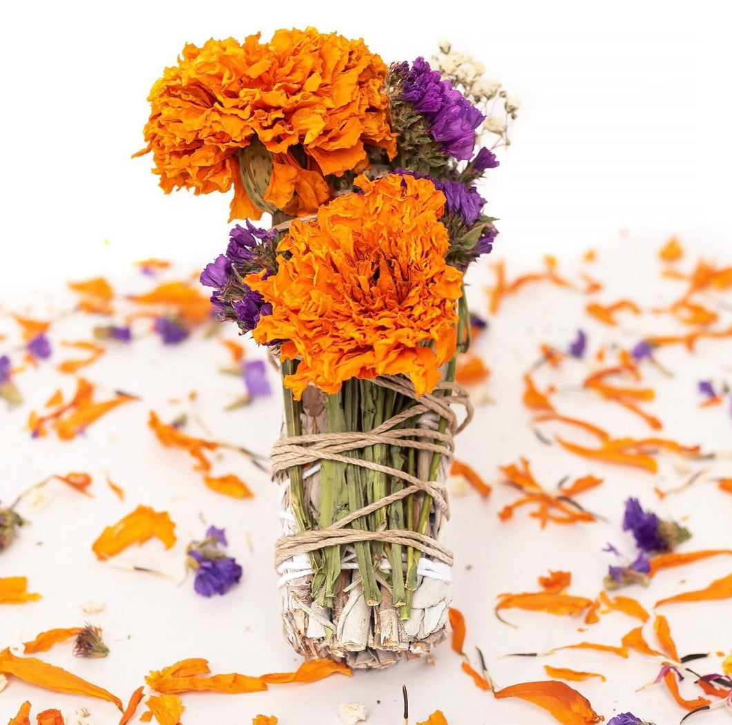 Marigold + White sage bundle