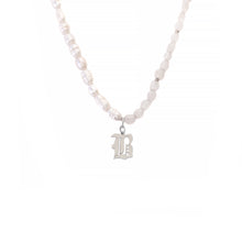 Load image into Gallery viewer, Selenite Crystal Bead + Freshwater Pearl necklace
