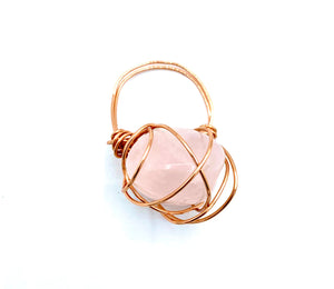 Amor eterno ring.  Rose quartz ring.