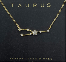 Load image into Gallery viewer, Taurus zodiac constellation cz
